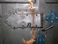 Das Tuerschloss vor der Restaurierung