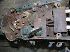 Das Tuerschloss vor der Restaurierung